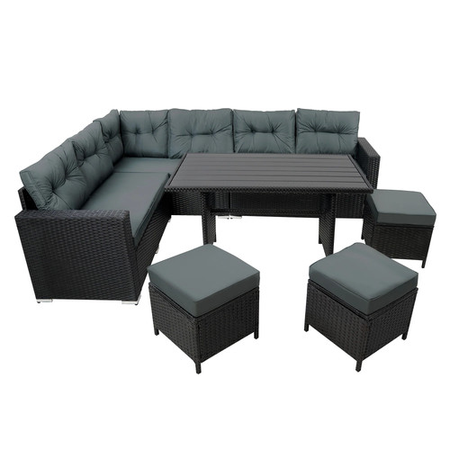 Rattan corner dining set - dining,