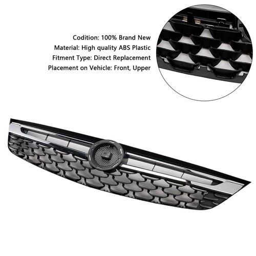 Black chrome front bumper - black,