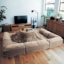 Perfect Warm smooth kotatsu Corner cushion rug C shaped 192.5x167.5 240x215cm JP
