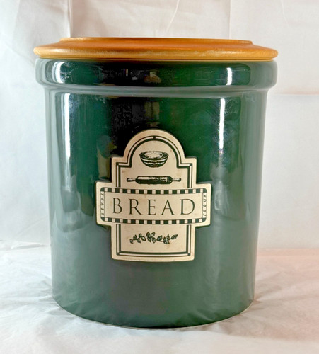 Vintage forest green stoneware - vintage,