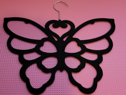 New black velvet butterfly - velvet,