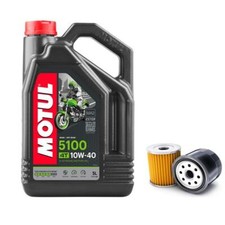 Motul 5100 10W40 4T 4L Semi Synthetic Oil & Filter Yamaha XJR1300 5WM 07-15