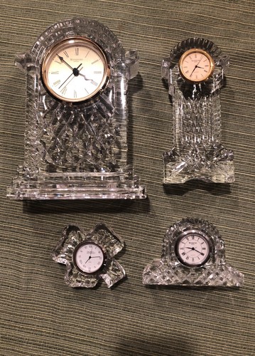 Lot irish crystal clocks - of,