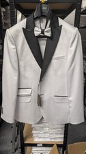 White Glitter Tuxedo Jacket