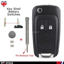 For Vauxhall Opel Astra J Insignia Zafira Corsa Meriva Flip Key Remote Case Fob