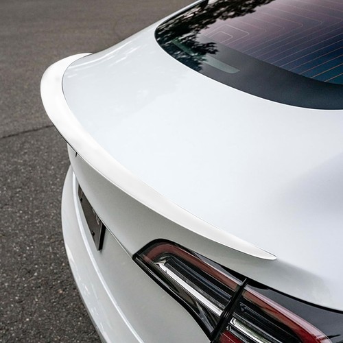 Rear trunk lip spoiler - trunk, white