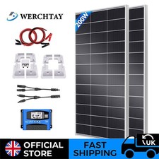 400W Solar Panel Kit 12V with Mounting Brackets Controller Caravan RV Camper Van