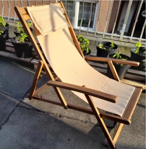 Wooden folding deck chair - folding,