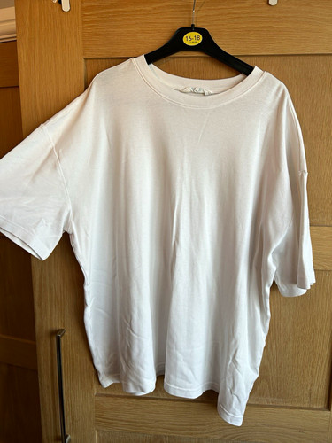 White oversized shirt - t-shirt, |