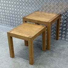 Laura Ashley Brompton Nest Of Tables Solid Oak 🚚 Delivery Avail