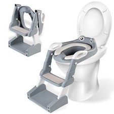 2 in1 Kids Potty Training Seat with Step Stool Ladder Child Toddler Toilet Kids