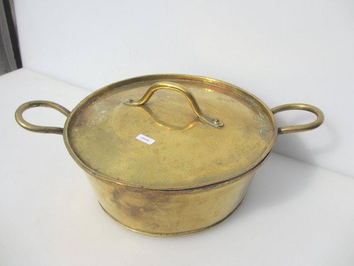 Antique brass jam pan - jam, fish