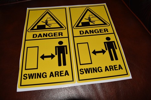 New safety stickers decals - x2,