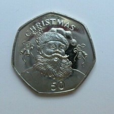 2017 CHRISTMAS 50p Coin FATHER CHRISTMAS NEW BUNC ENCAPSULATED WITH COA