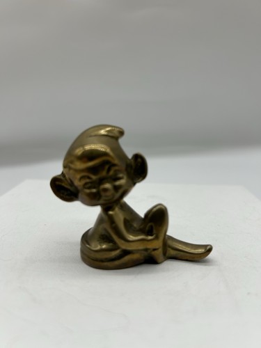 Vintage brass pixie ornament - pixie,
