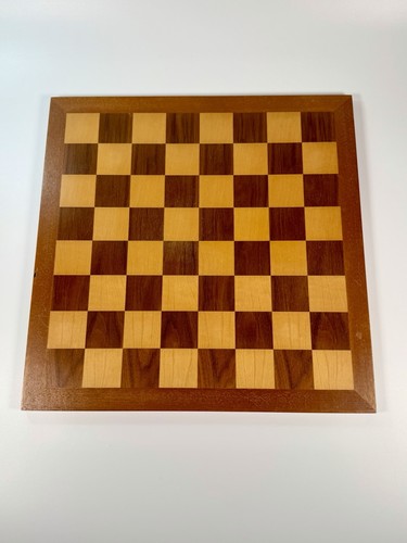 Vintage wooden veneer chess - vintage,