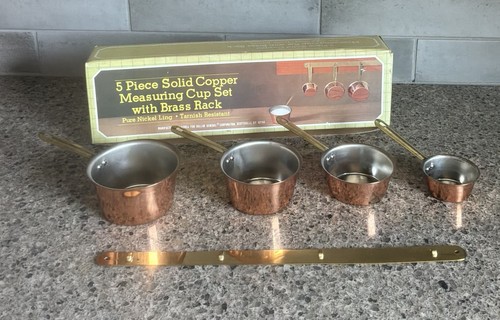 Vintage copper measuring cups - vintage,