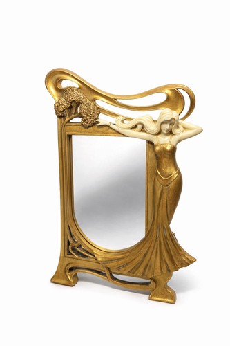 Art nouveau gold flower - nouveau,
