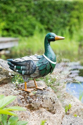 Metal mallard duck garden - metal,