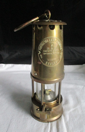 Vintage brass protector lamp - vintage,