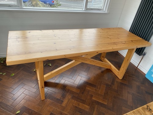 Large pine farmhouse kitchen - large,
