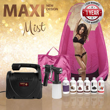 MaxiMist EVO (Elite Series) Spray Tan Kit with pink tent and spray tan