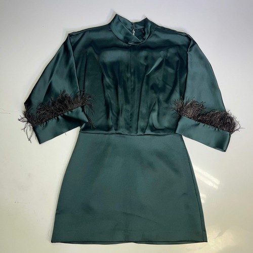 Zara open back feather satin - open,