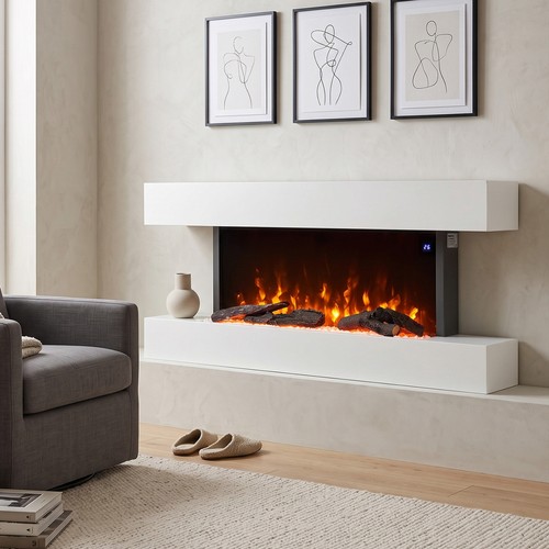 Wall mounted electric fire - wall,
