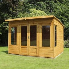 GARDEN SUMMERHOUSE SUN ROOM OUTDOOR OFFICE WOODEN SUMMER HOUSE T&G 12x8ft 12ft