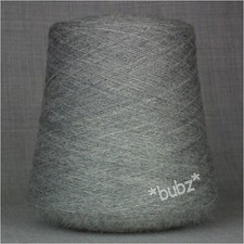 PURE MERINO WOOL YARN 2/30s LIGHT GREY 500g CONE LACEWEIGHT MACHINE KNITTING