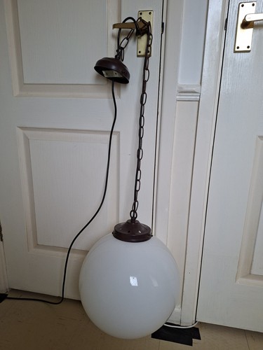 Large white glass - large, globe