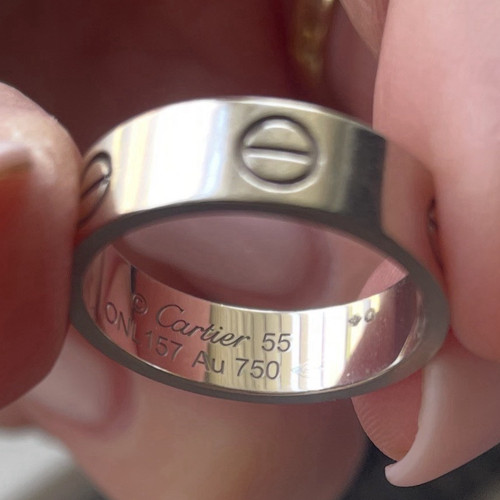 Cartier love ring 18k white - cartier,