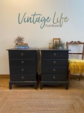 Stag Four Drawer Bedside Cabinets (pair)