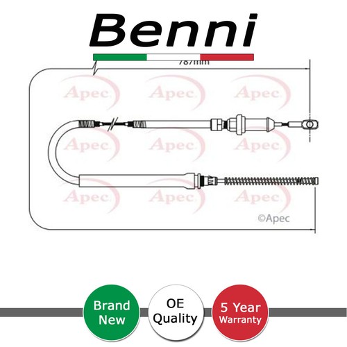 Hand brake cable rear benni - hand,