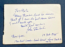 John Steinbeck Autograph Note