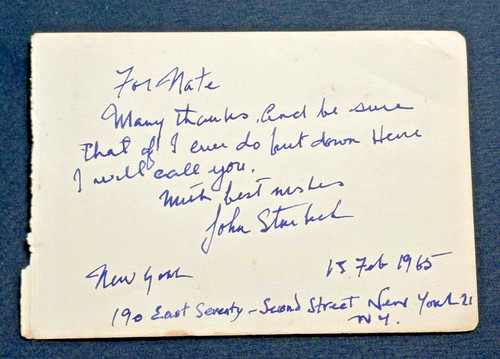 John steinbeck autograph - john,