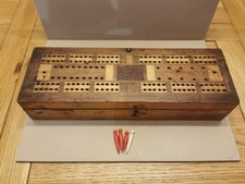 Vintage Wooden Cribbage Board