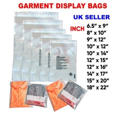 Garment bags clear cello plastic self seal packaging for  Clothing T-Shirts etc