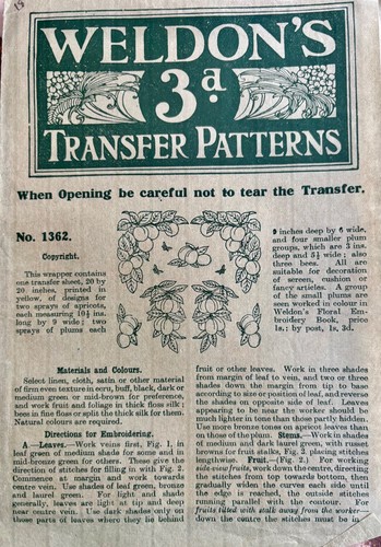Weldon embroidery transfers - weldon's,