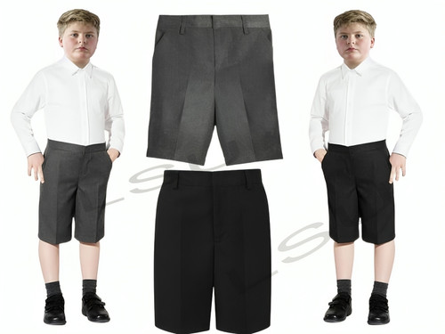 Boys school shorts - boys, (zip+clip)