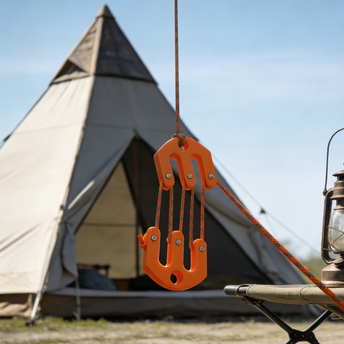Portable nylon pulley - nylon, block
