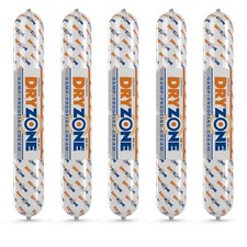 Dryzone Damp Proofing Injection Cream 600ml x 5 Pack  Wall Rising Damp Treatment