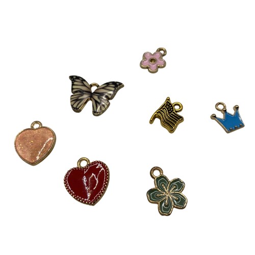 Enamel metal charms lot - metal,