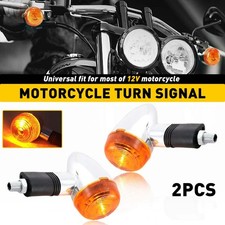 2x Motorcycle Motorbike Universal Amber Turn Signal Indicators Light Lamp Bulb