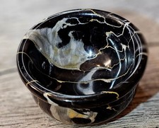 Vintage Black Marble Bowl –