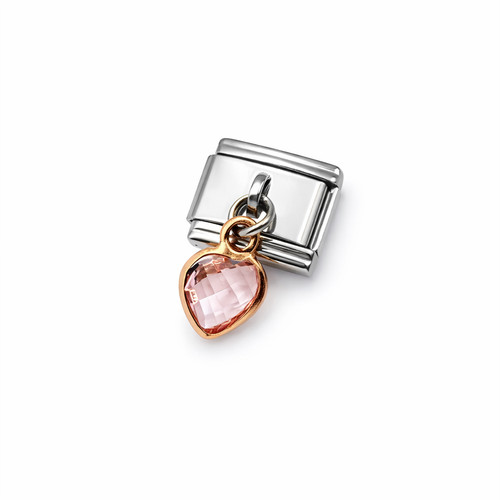 Pink classic italian charm - pink,