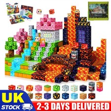 48-150Pcs Minecraft Magnetic Building Blocks Children Kids Educational Toy Gifts