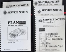 LOTUS ELAN M100 SERVICE MANUAL INCLUDING EMJ EMK EML MJ SECTIONS REPRINTED 