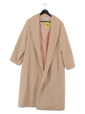 Michel Ambers Women's Coat UK 14 Cream Other with Wool Overcoat