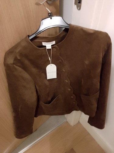 Monsoon isla suede jacket - suede,